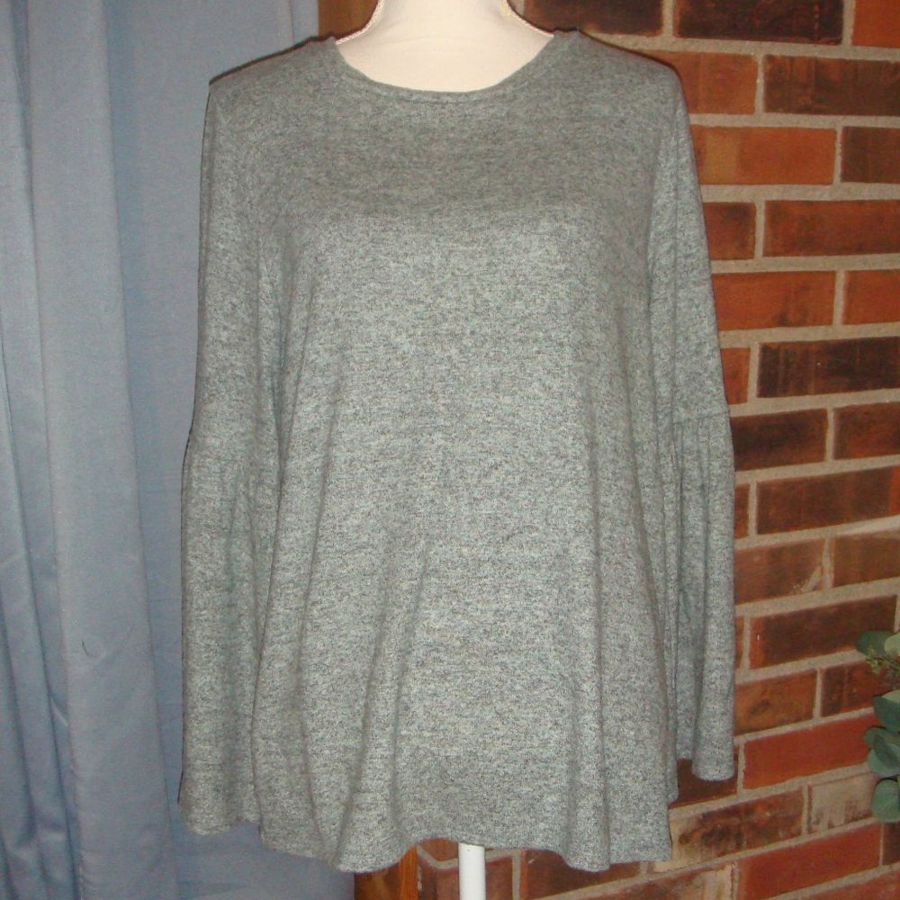Nordstrom Gibson Bell Sleeve Cozy Pullover Top L